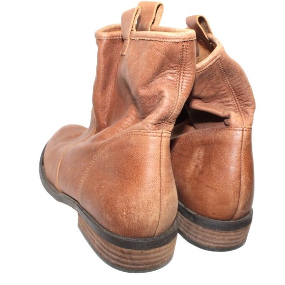 Sole Society Natasha Sz 9.5M Distressed Brown Leather Ankle Pull On Boot Bootie - Picture 9 of 16